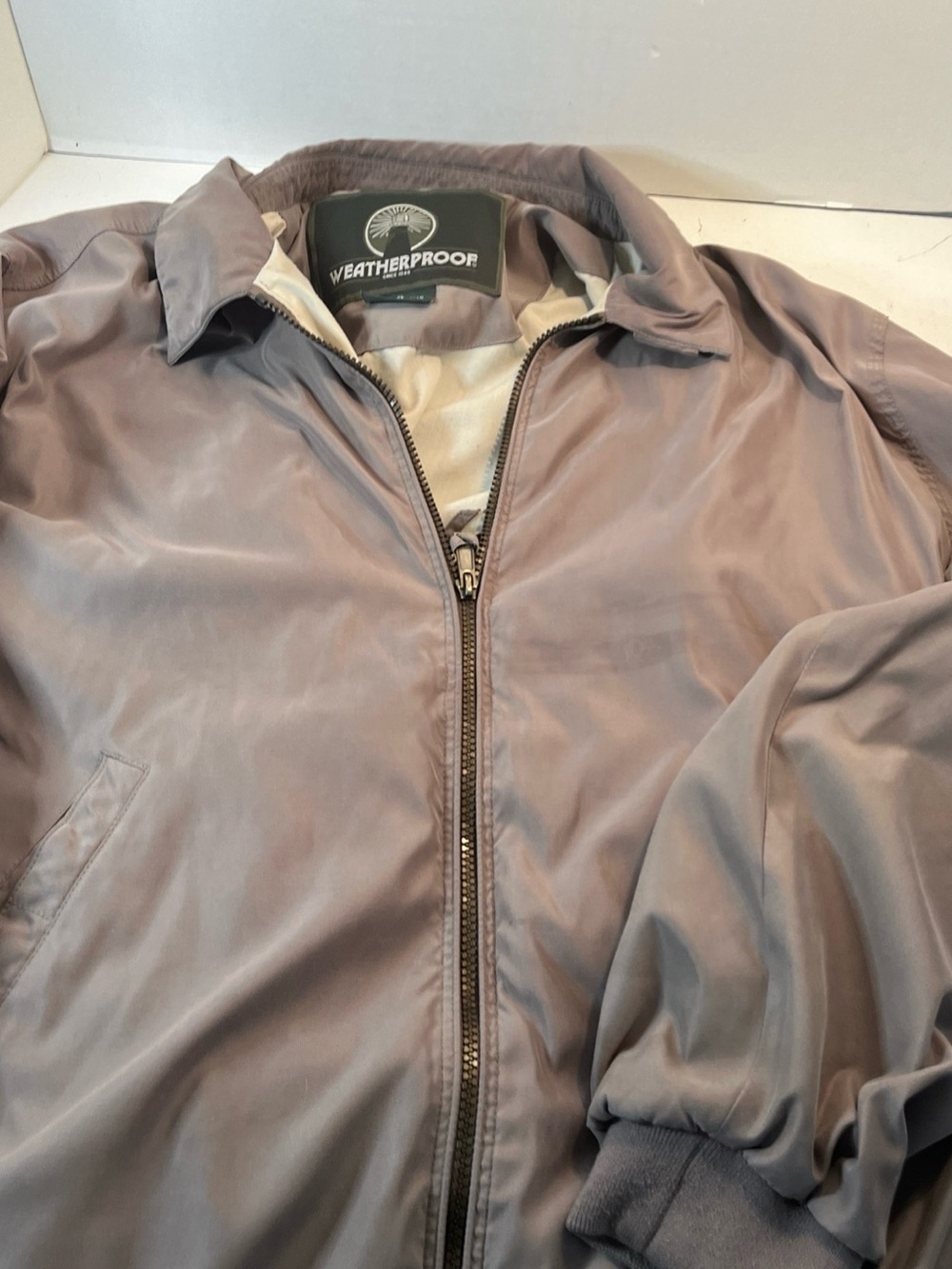 Weatherproof Men’s Taupe Lightweight Zip Jacket
